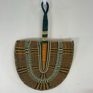 Hand Woven Bolga Straw African Fan